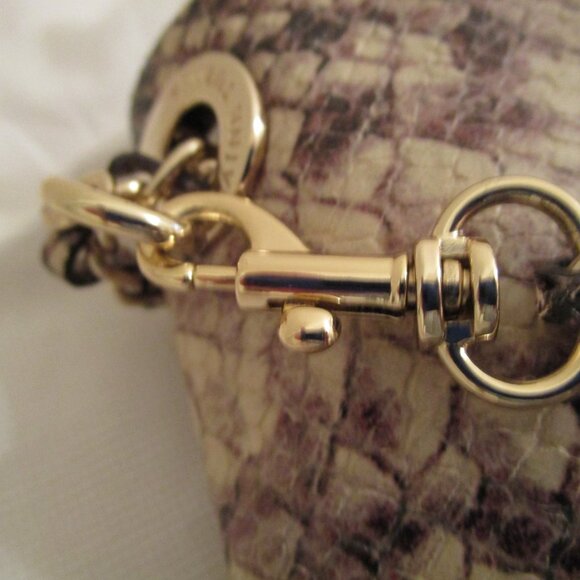 Elaine Turner Nala Python-Embossed Shoulder Bag - Picture 9 of 11